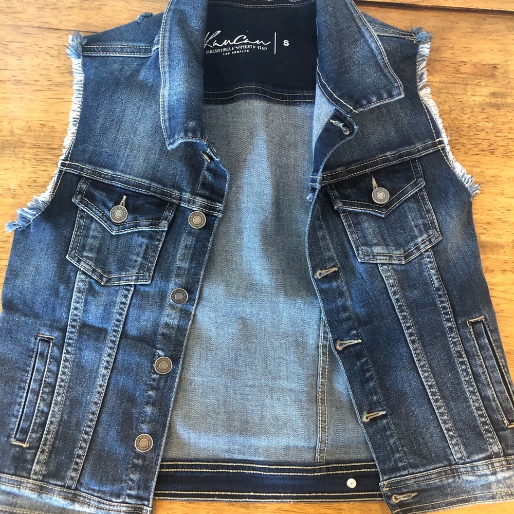 Denim Distressed Vest